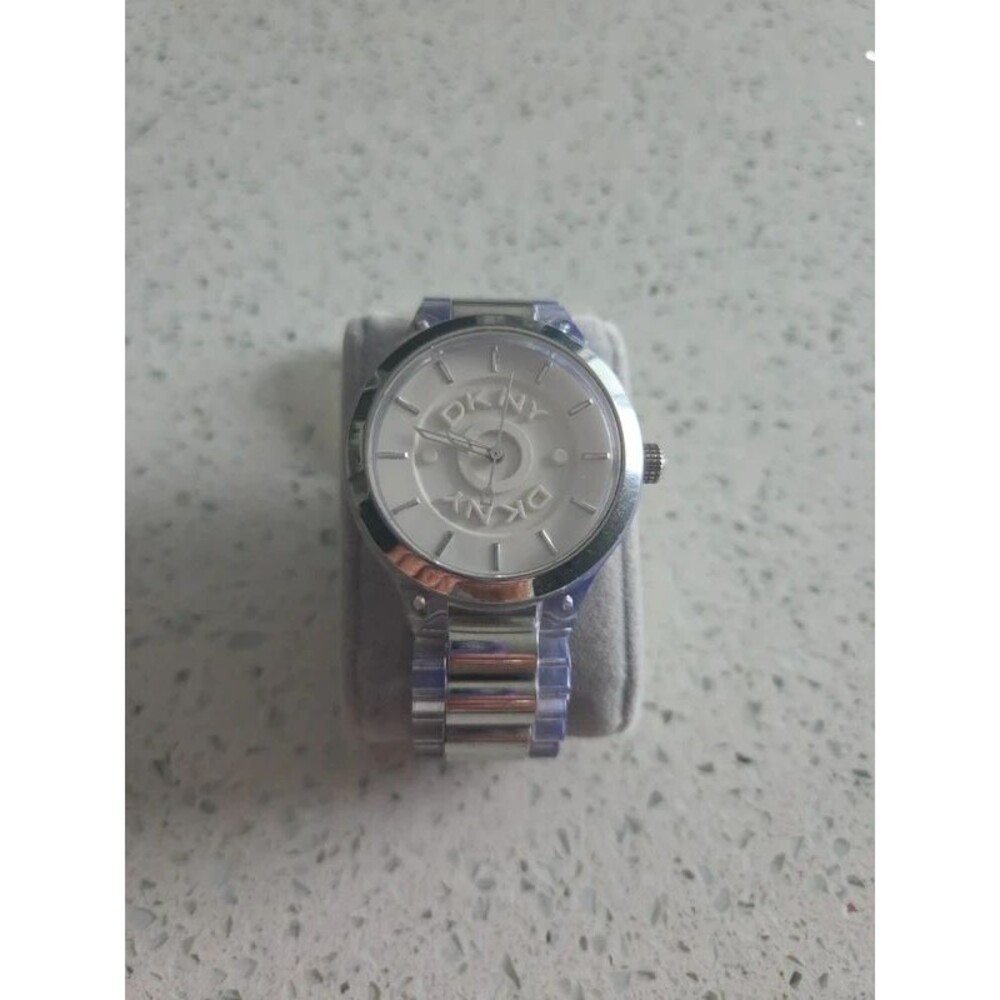 DKNY women's two-tone stainless steel/resin bracelet watch 50m NY8167